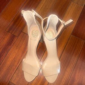 Vince Camuto Cream Heeled Sandals